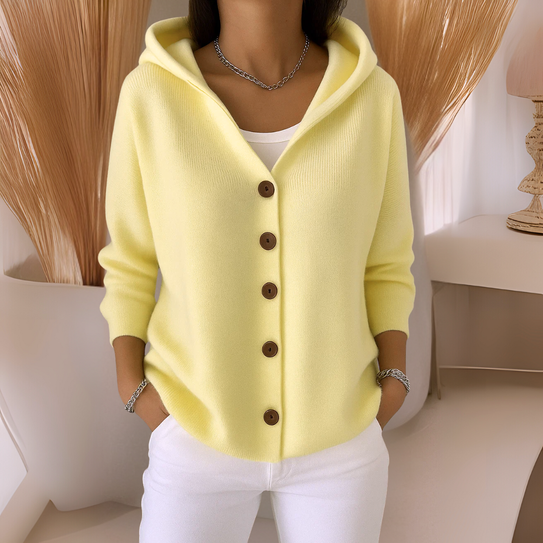 The Arvoline – Elegant Hooded Cardigan