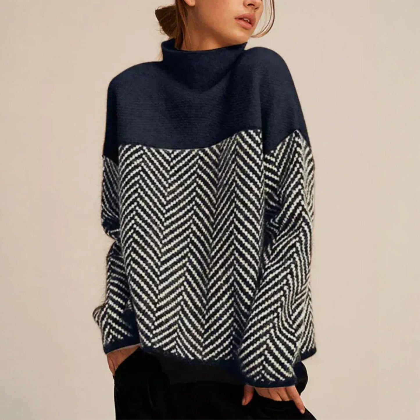The Elvarine – Cotton Turtleneck Sweater