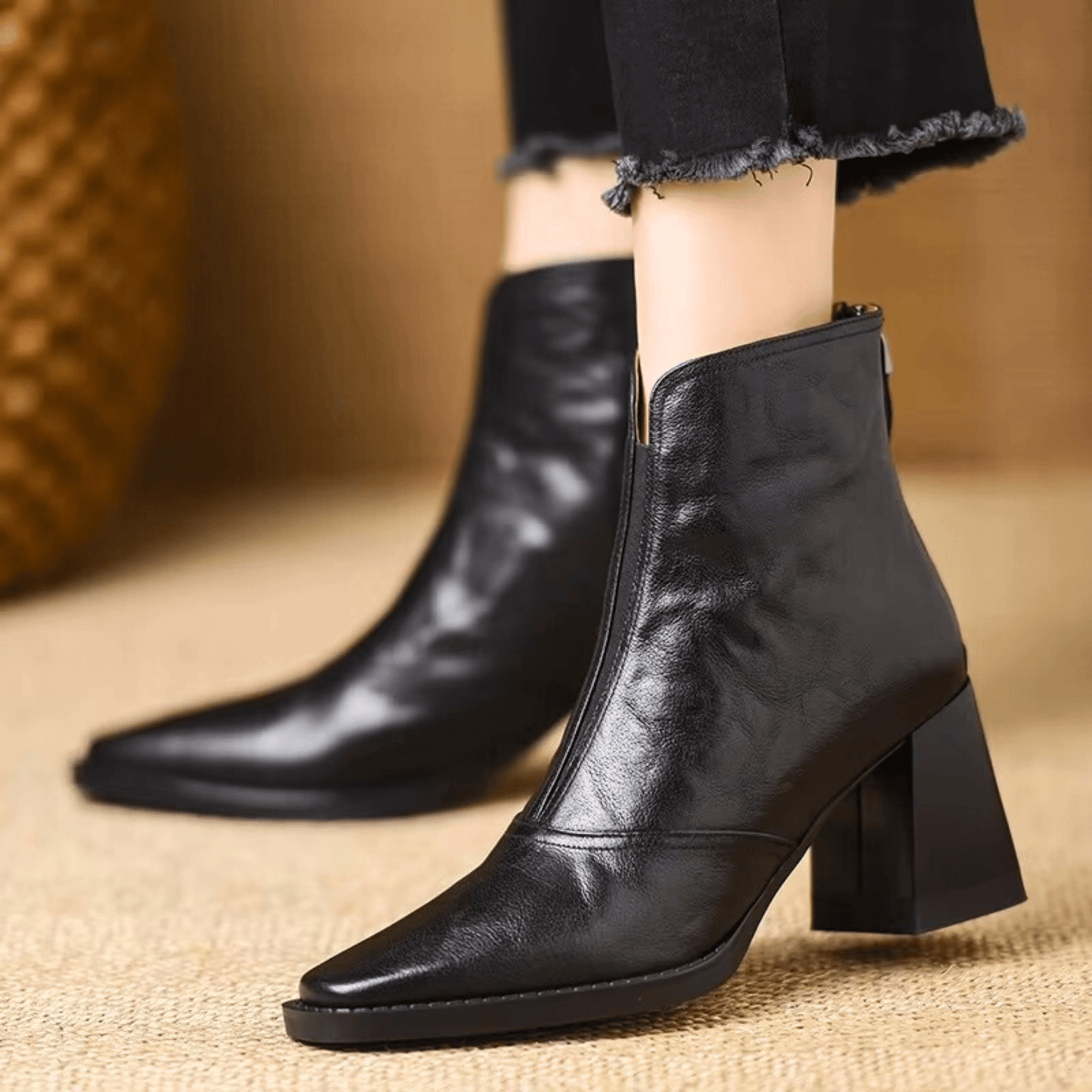 The Clarivelle – Luxury Mid-Heel Ankle Boots