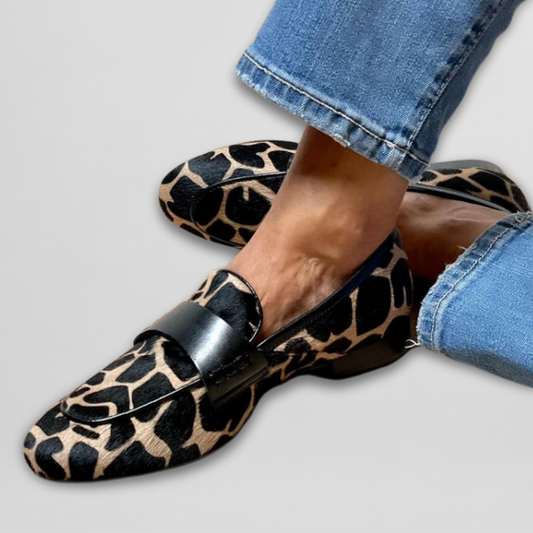 The Elvasine Loafers – Leopard Print Comfort Loafers