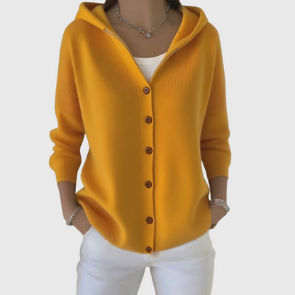 The Arvoline – Elegant Hooded Cardigan