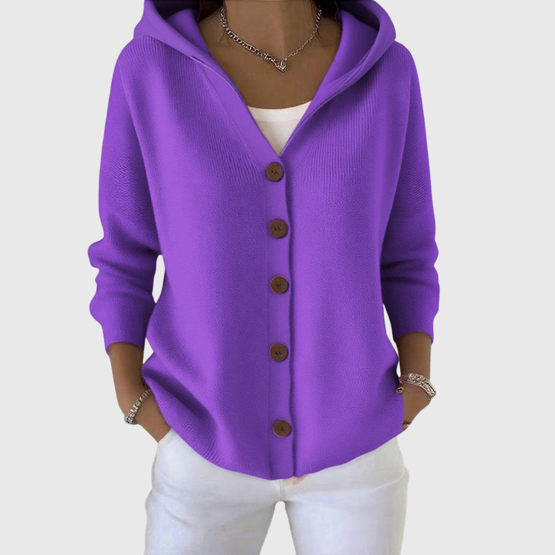 The Arvoline – Elegant Hooded Cardigan