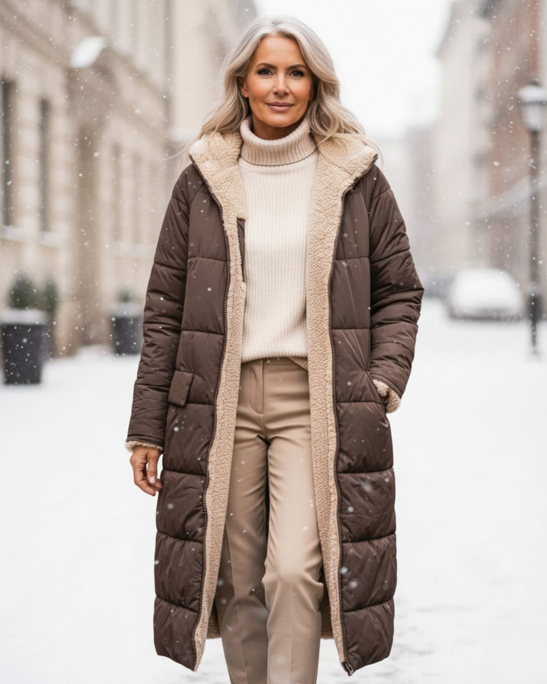 The Marlysse – Sherpa-Lined Winter Coat