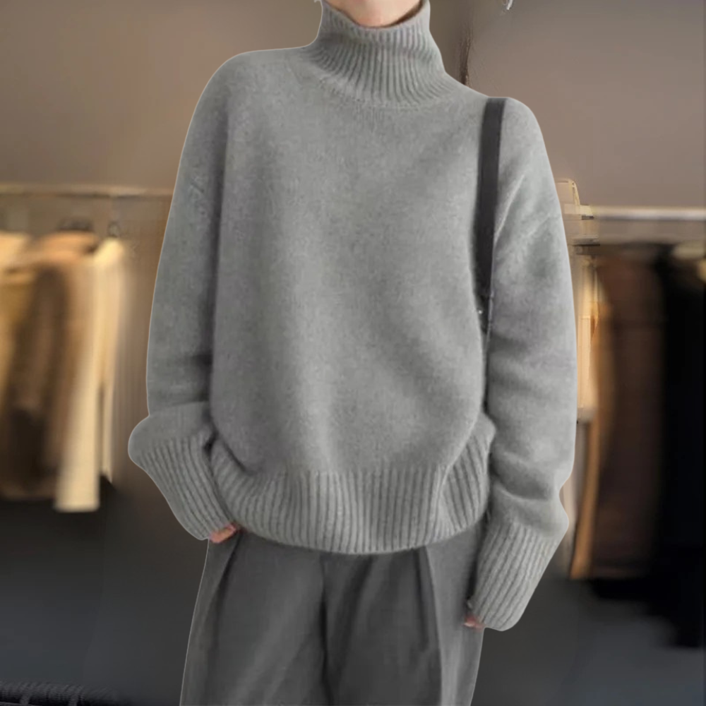The Aurellane – Luxe Cashmere Turtleneck Sweater