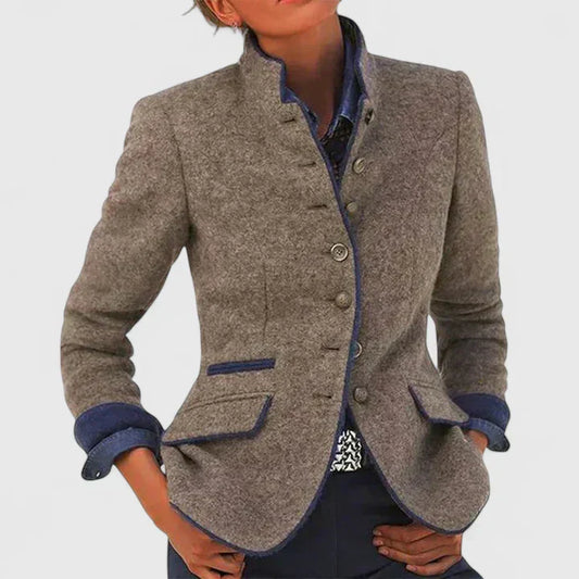 The Évelaine – Elegant Wool-Blend Cardigan