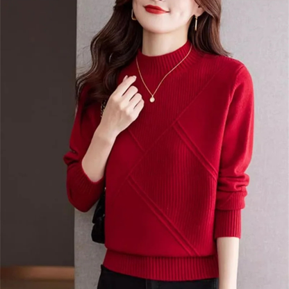 The Alveryn – Soft Cashmere Mock-Neck Sweater