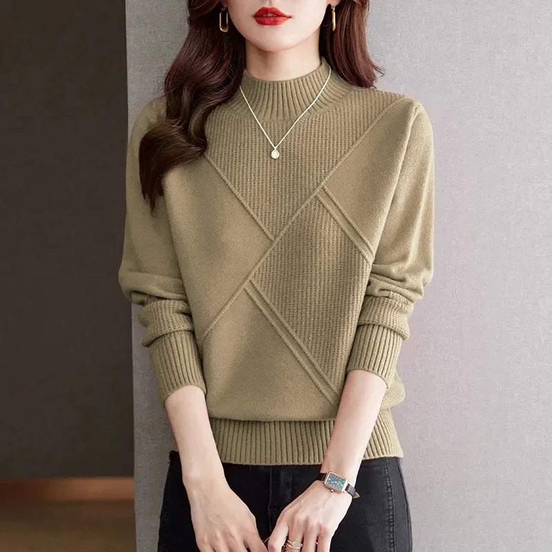 The Alveryn – Soft Cashmere Mock-Neck Sweater