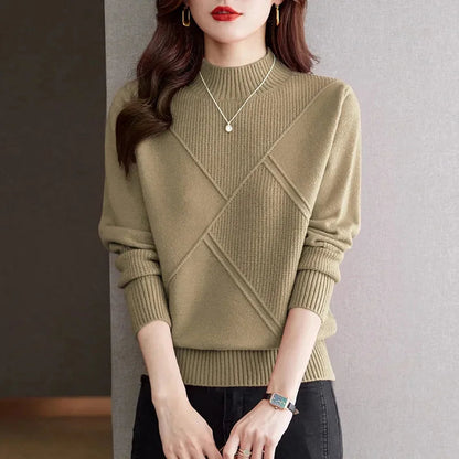 The Alveryn – Soft Cashmere Mock-Neck Sweater