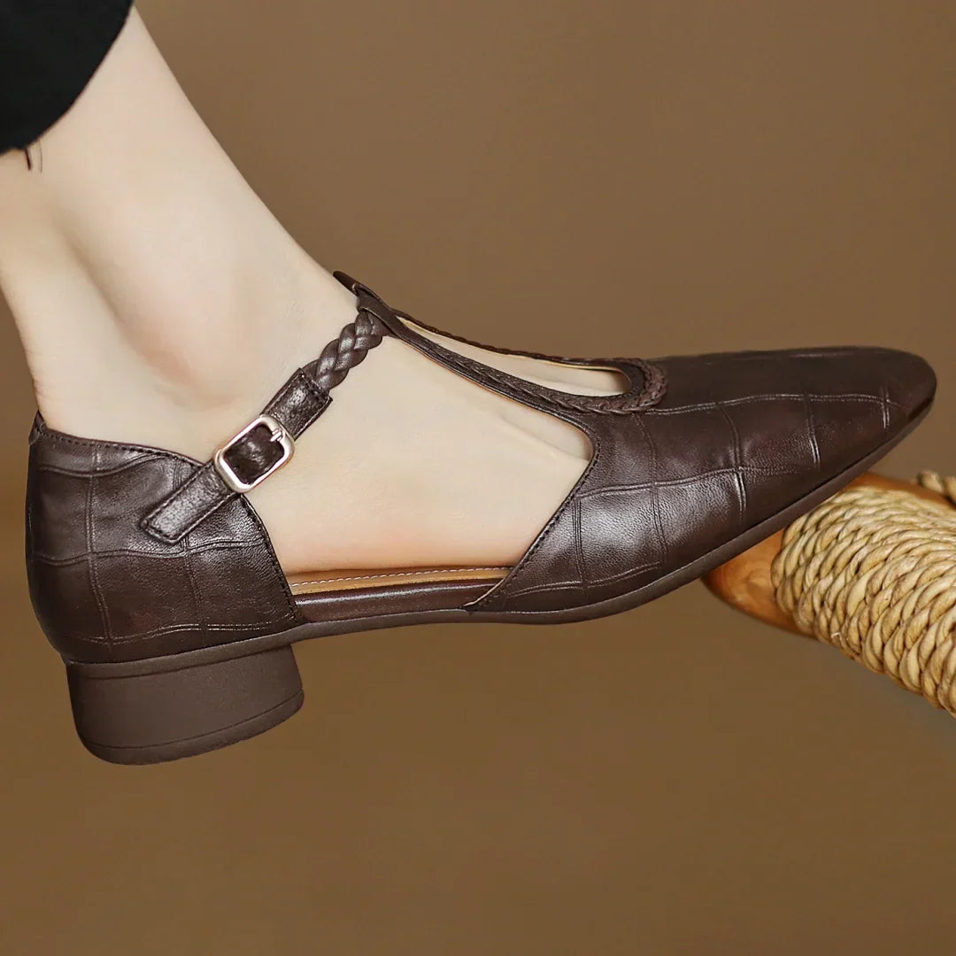 The Elvianne – Braided Leather Shoes