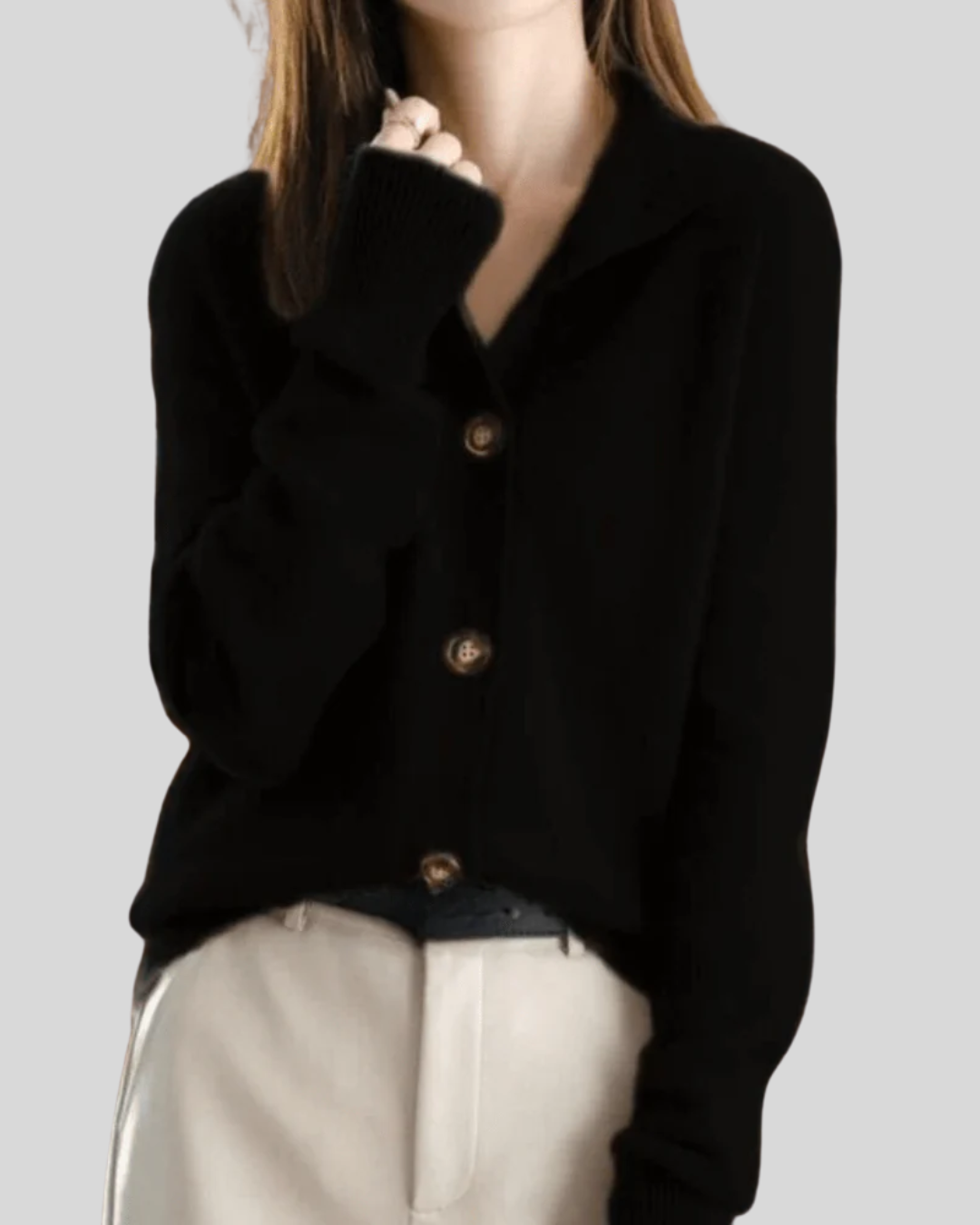 The Aurélise – Cashmere Blend Cardigan