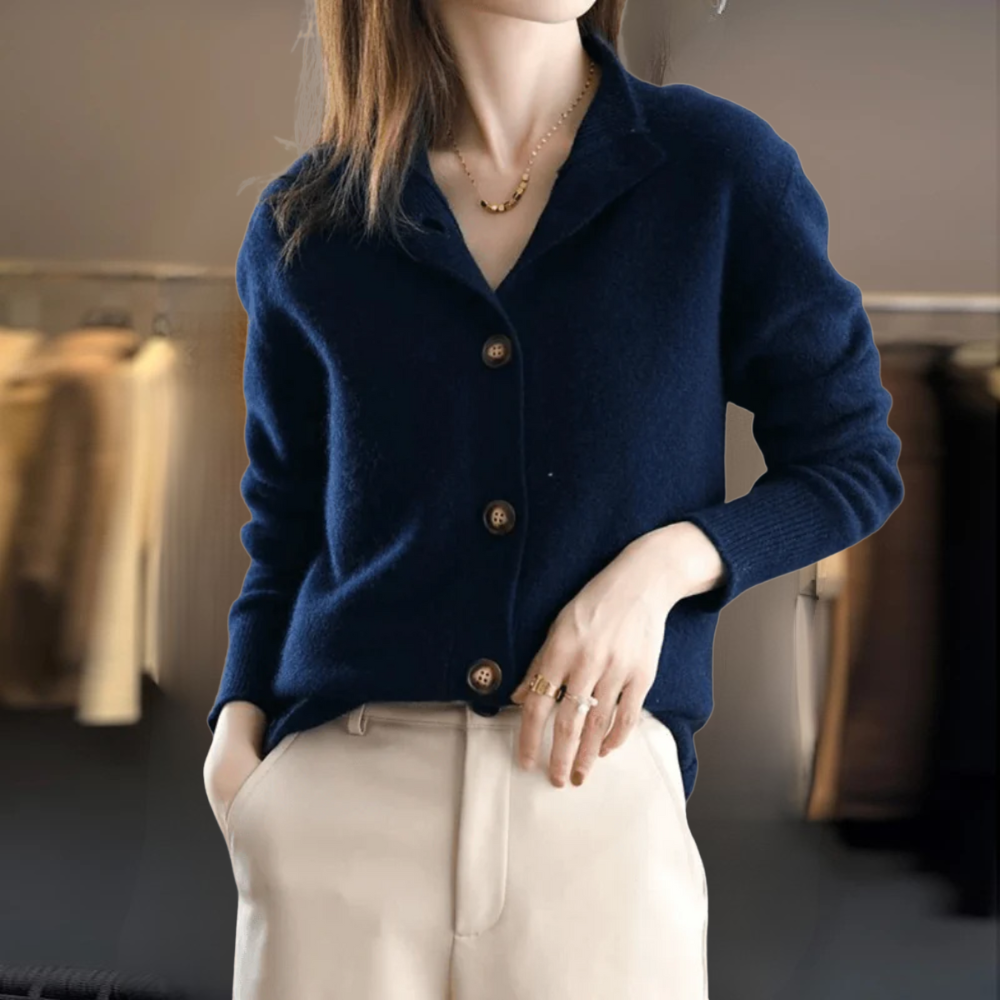The Aurélise – Luxe Cashmere Blend Cardigan