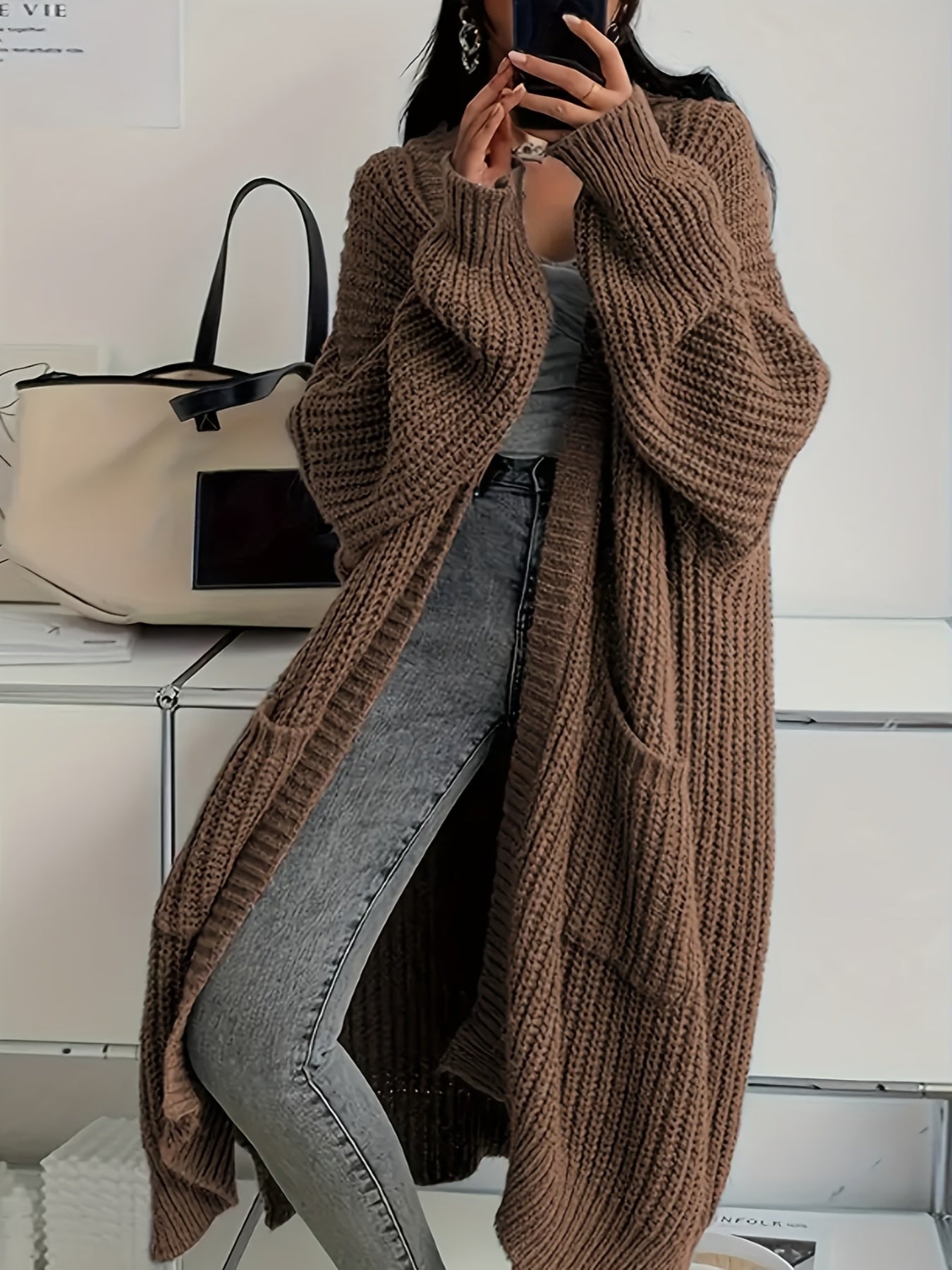 The Auraline – Cozy Confidence Longline Cardigan