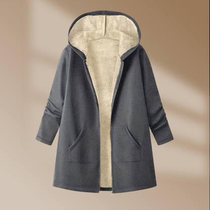 The Elvarose – Plush Winter Hooded Coat