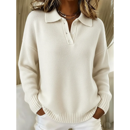 The Norlienne – Soft Knit Polo Sweater