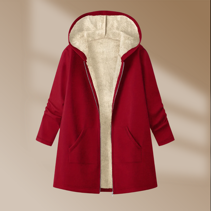 The Elvarose – Plush Winter Hooded Coat