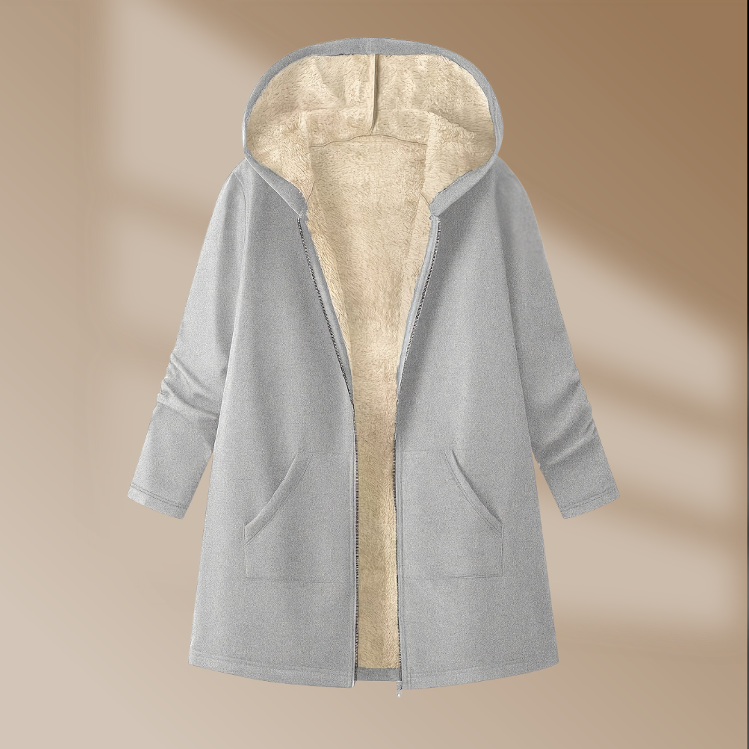 The Elvarose – Plush Winter Hooded Coat