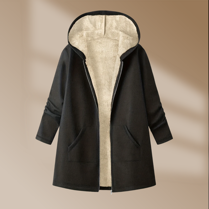 The Elvarose – Plush Winter Hooded Coat