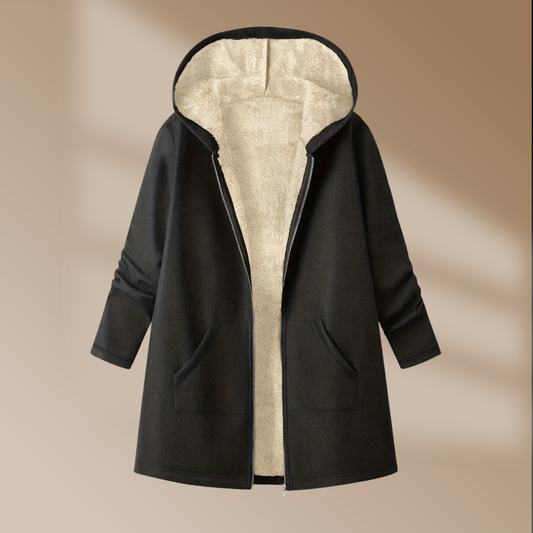 The Elvarose – Plush Winter Hooded Coat
