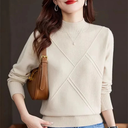 The Alveryn – Soft Cashmere Mock-Neck Sweater