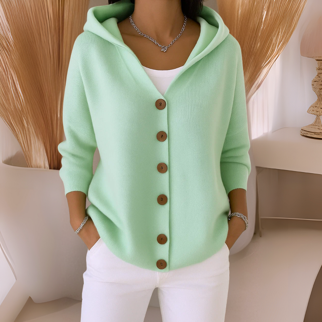 The Arvoline – Elegant Hooded Cardigan