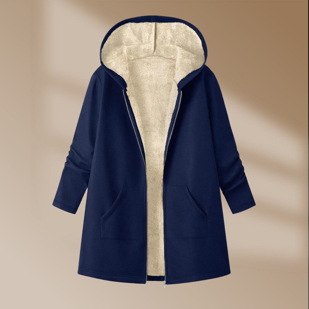 The Elvarose – Plush Winter Hooded Coat