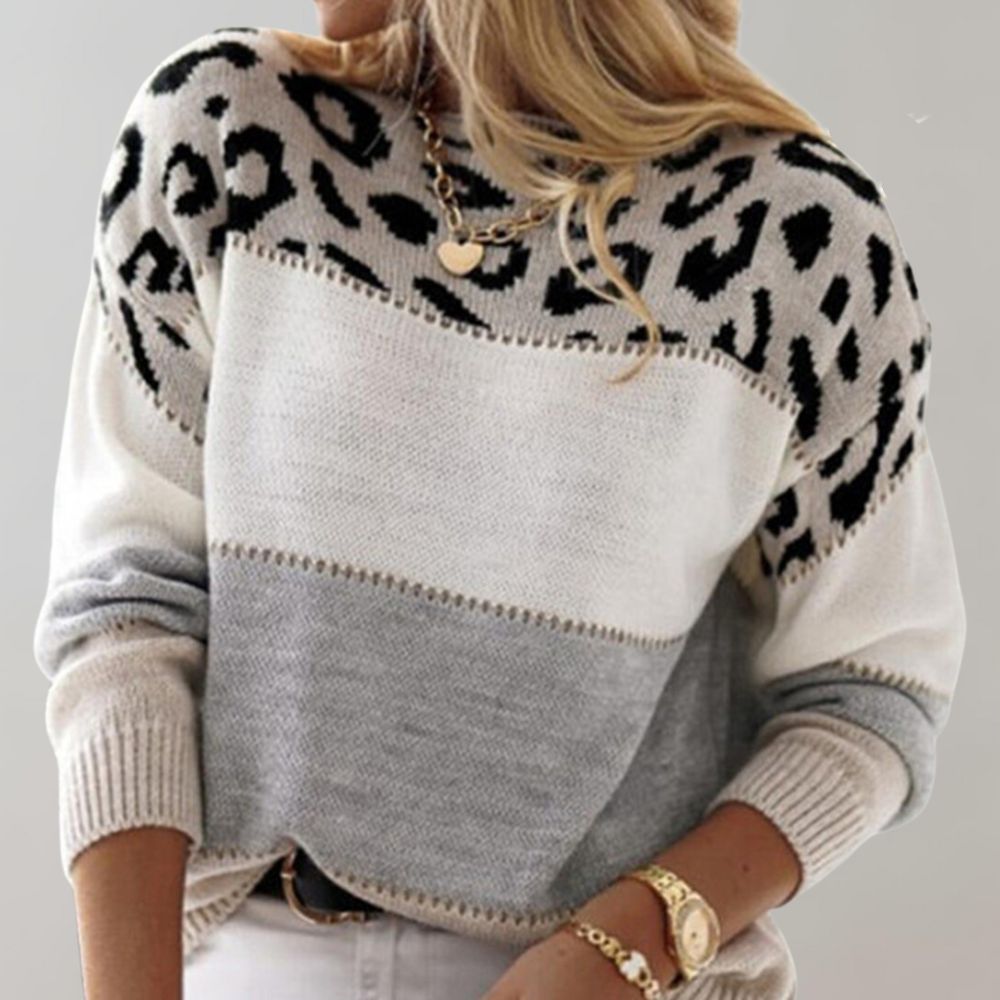 The Marvelle – Leopard Knit Sweater