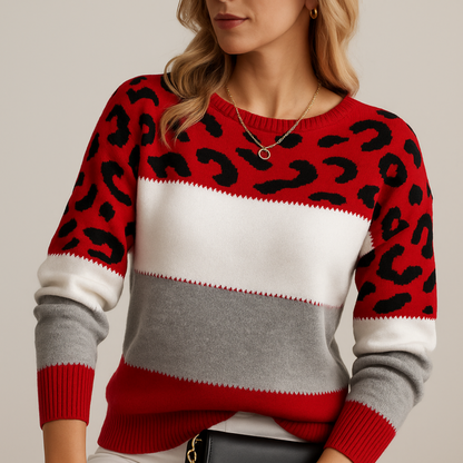 The Marvelle – Leopard Knit Sweater