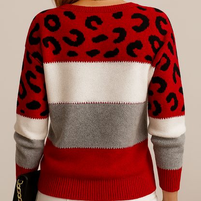 The Marvelle – Leopard Knit Sweater