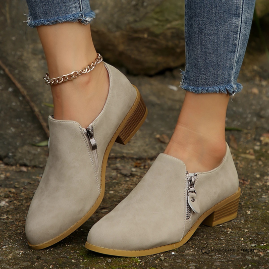 Lina - Comfort Zip Ankle Boots