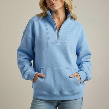 The Selvarae – Cozy Quarter-Zip Fleece Pullover
