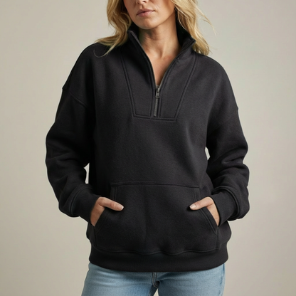 The Selvarae – Cozy Quarter-Zip Fleece Pullover