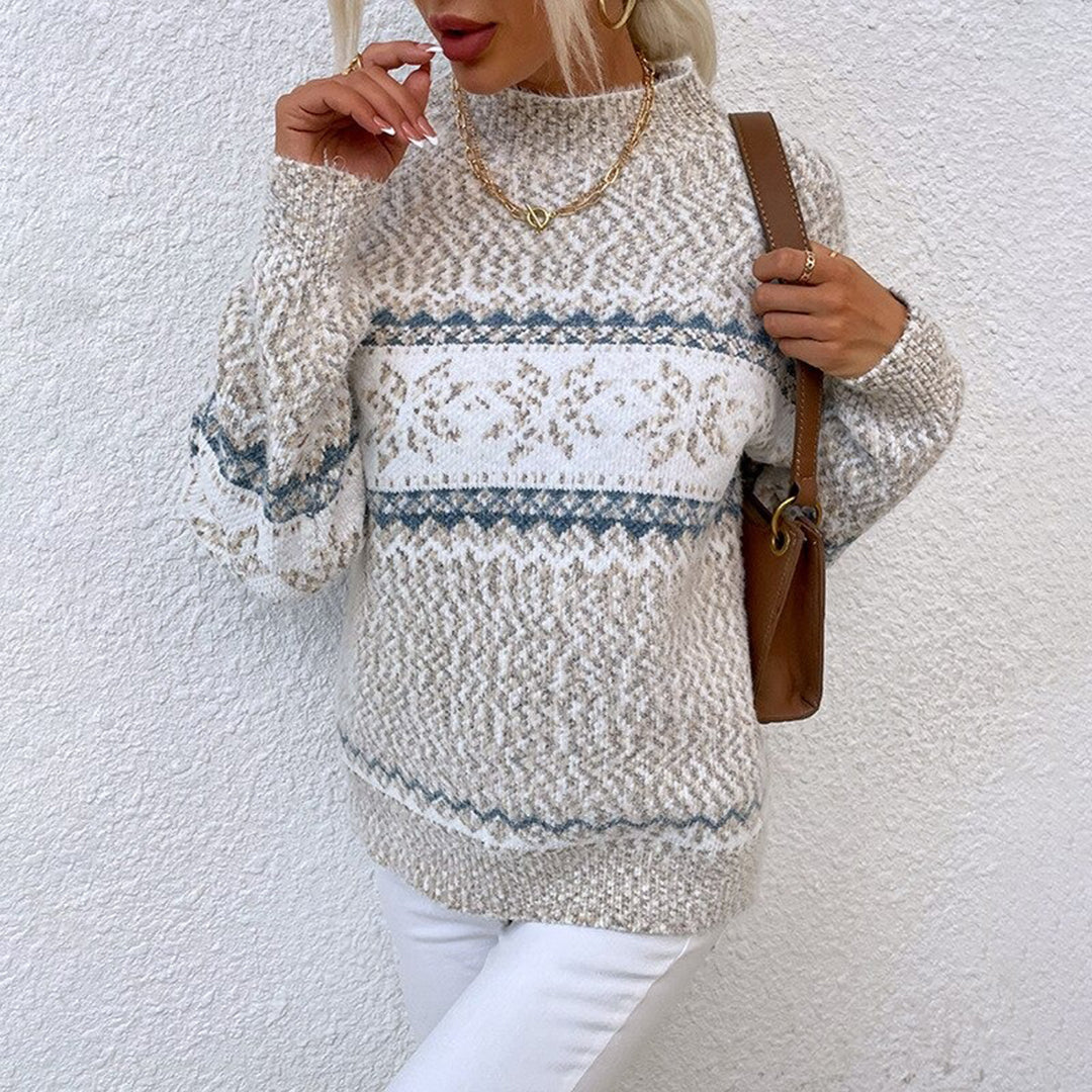The Avelyne – Snowflake Knit Pullover