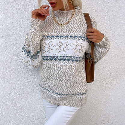 The Avelyne – Snowflake Knit Pullover