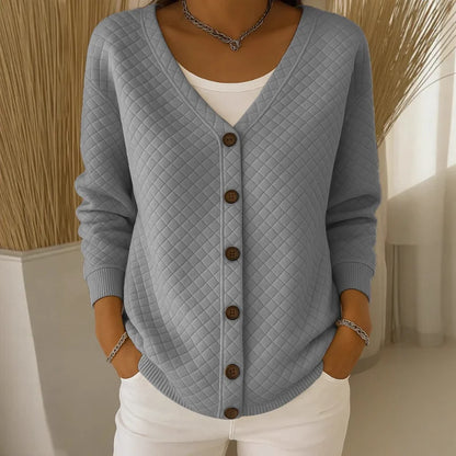 The Selvarae – Textured Line Knit Cardigan