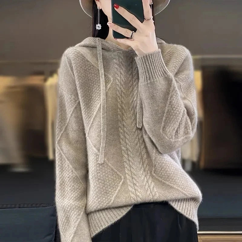 The Avenlise – Soft Hooded Knit Pullover