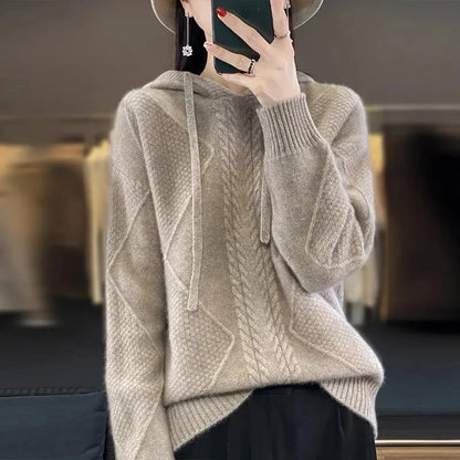 The Avenlise – Soft Hooded Knit Pullover