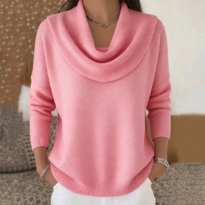 The Arneselle – Stacked Collar Knit Pullover