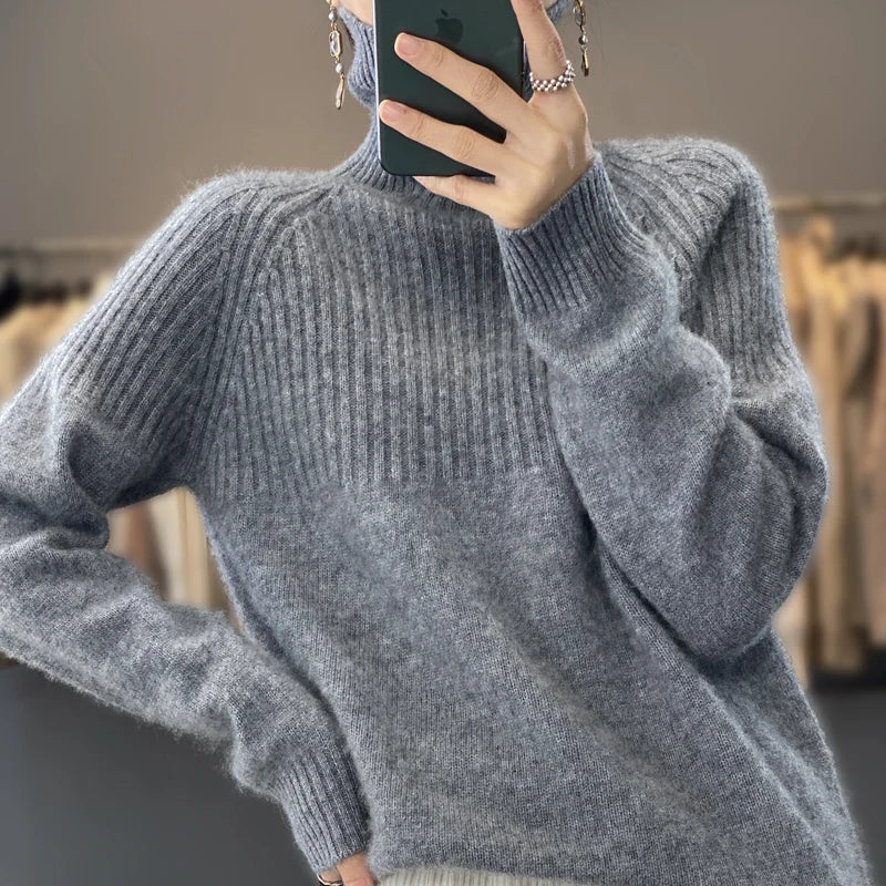 The Selvarine Knit – Soft Turtleneck Winter Sweater