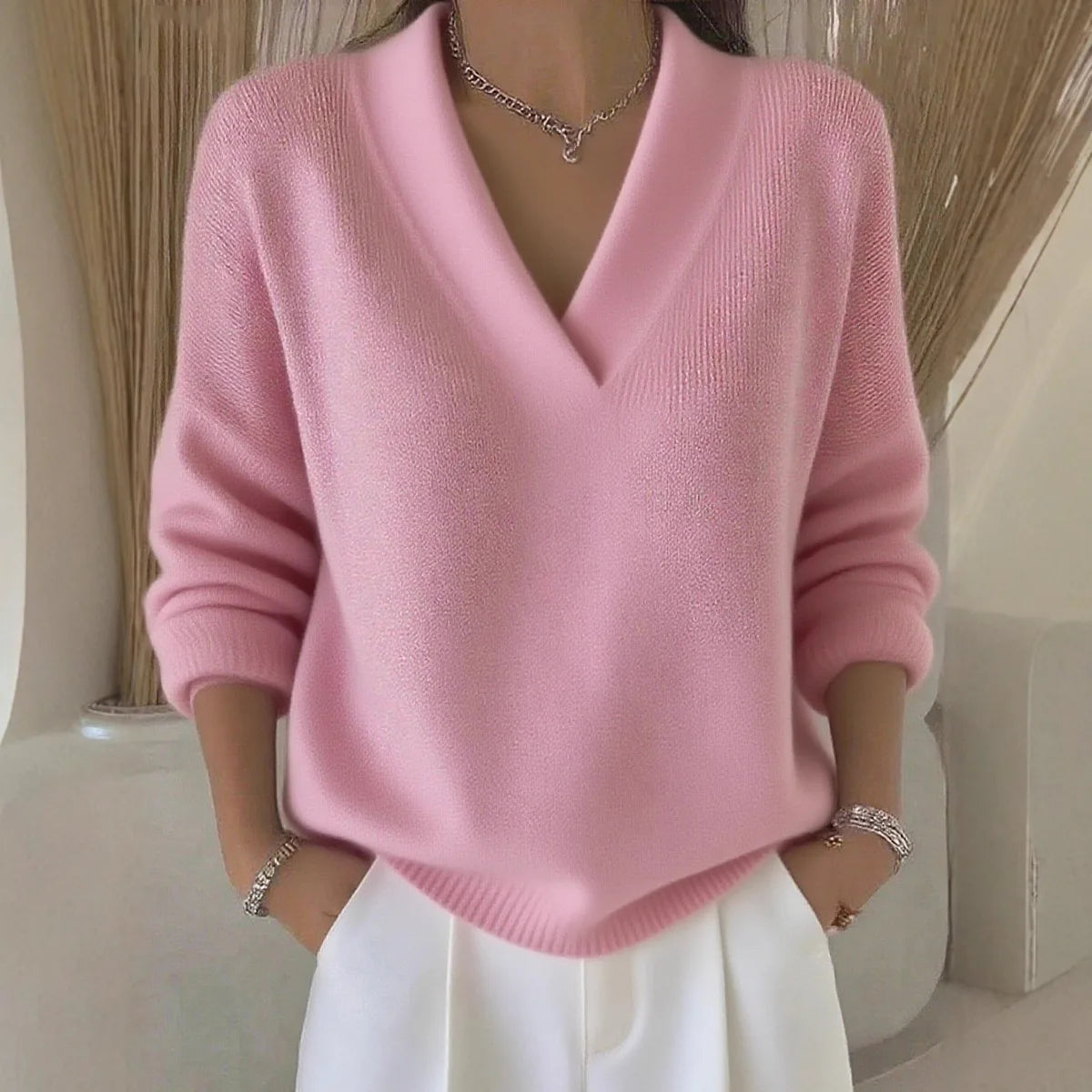 The Lavenor – Soft Knit V-Neck Sweater