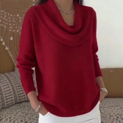 The Arneselle – Stacked Collar Knit Pullover