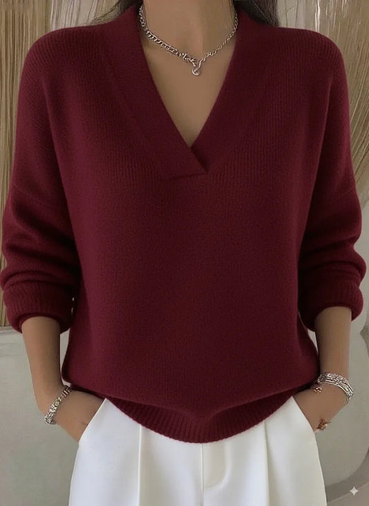 The Lavenor – Soft Knit V-Neck Sweater