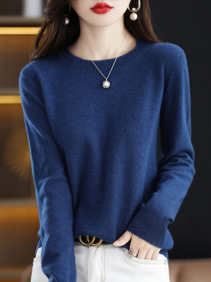 The Laverienne – Elegant O-Neck Knit Sweater