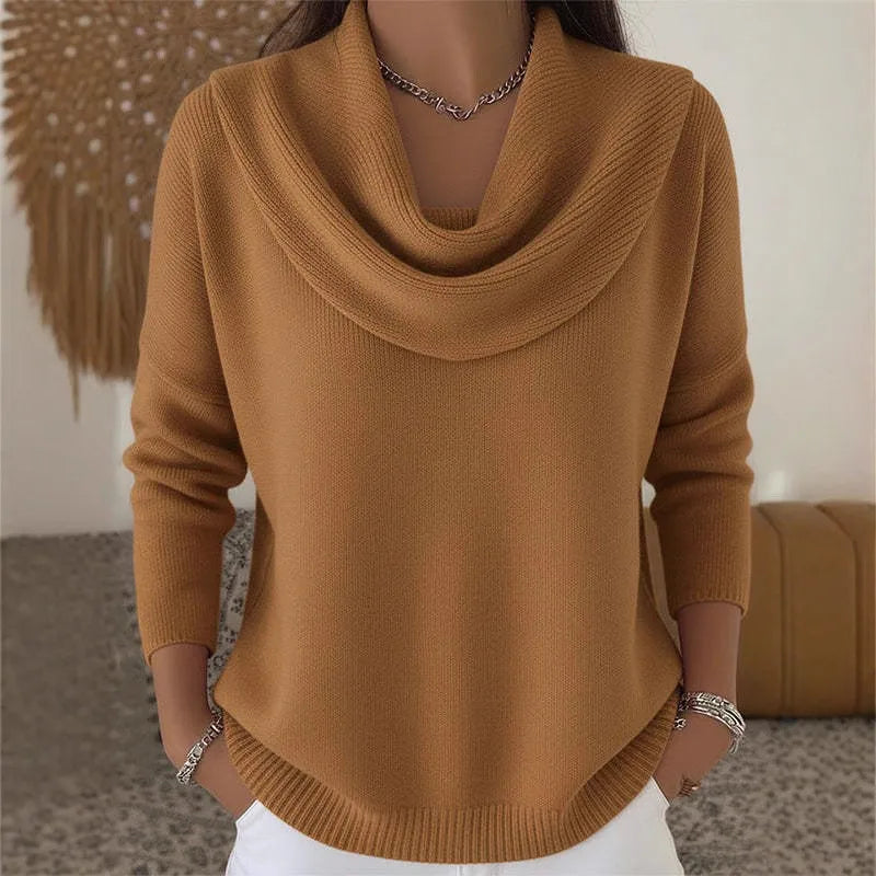 The Arneselle – Stacked Collar Knit Pullover