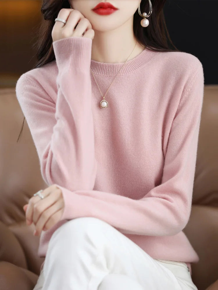 The Laverienne – Elegant O-Neck Knit Sweater