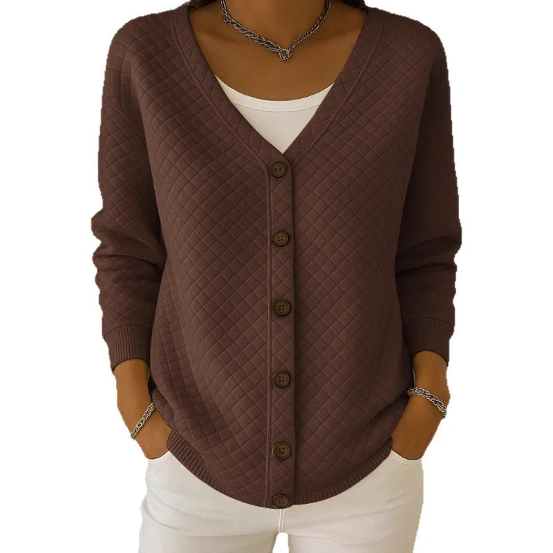 The Selvarae – Textured Line Knit Cardigan