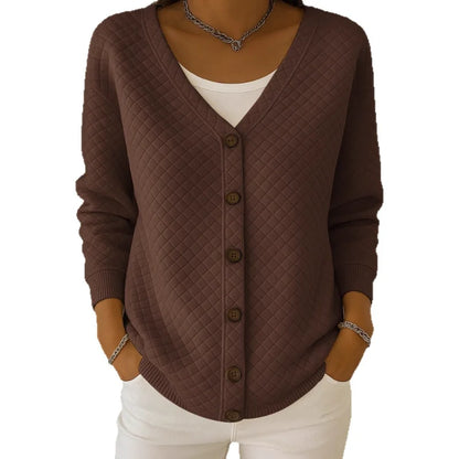 The Selvarae – Textured Line Knit Cardigan