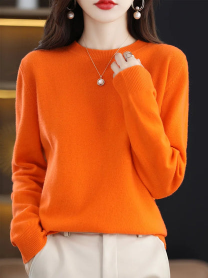 The Laverienne – Elegant O-Neck Knit Sweater
