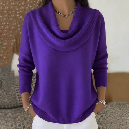 The Arneselle – Stacked Collar Knit Pullover