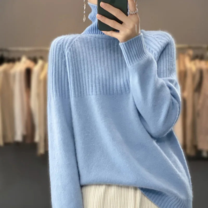The Selvarine Knit – Soft Turtleneck Winter Sweater