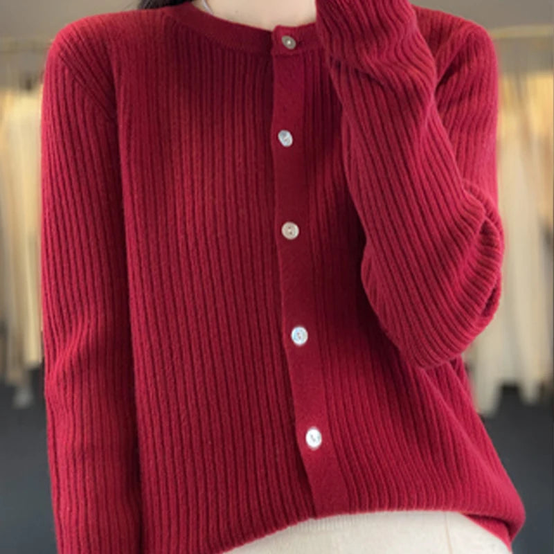 The Calverise – Classic Button-Up Knit Cardigan